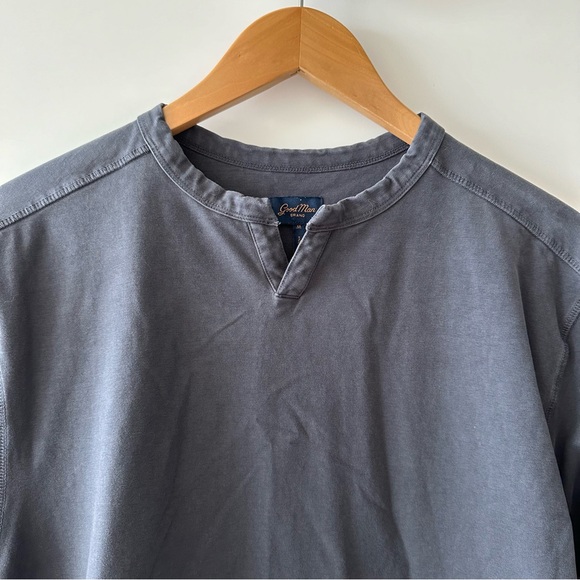 Good Man Brand • Slate Gray Victory V-Notch Sweatshirt - Picture 2 of 6